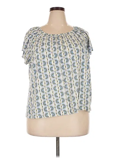 Pre-owned Style & Co Short Sleeve Blouse In Blue