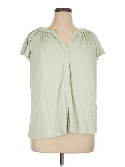 Pre-owned Style & Co Short Sleeve Blouse In Green