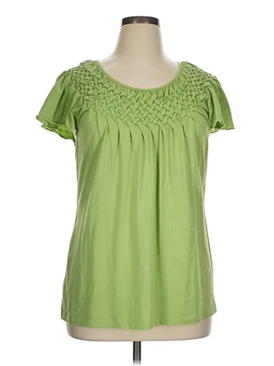 Pre-owned Style & Co Short Sleeve Blouse In Green