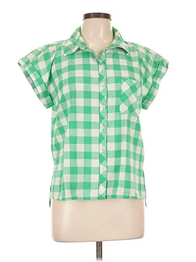 Pre-owned Style & Co Short Sleeve Blouse In Green