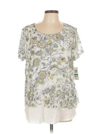 Style & Co Short Sleeve Blouse In Multi