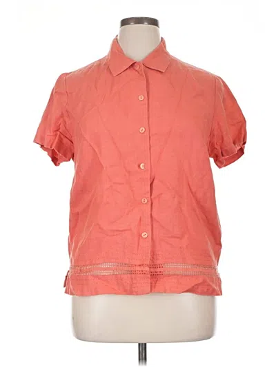 Pre-owned Style & Co Short Sleeve Blouse In Orange