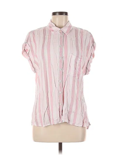 Pre-owned Style & Co Short Sleeve Blouse In Pink
