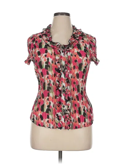 Pre-owned Style & Co Short Sleeve Blouse In Pink