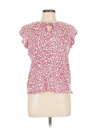 Pre-owned Style & Co Short Sleeve Blouse In Pink