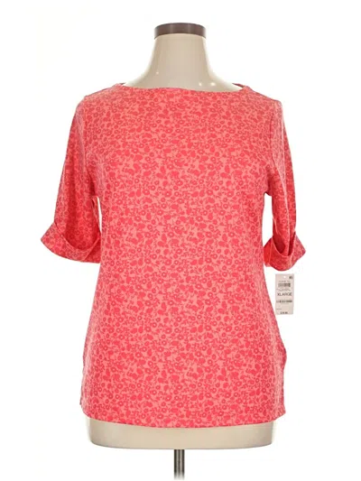 Style & Co Short Sleeve Blouse In Green