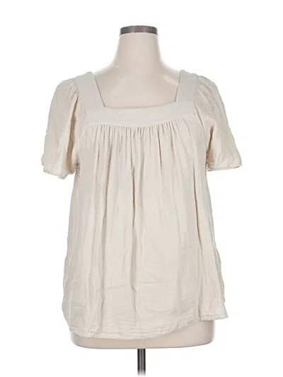 Pre-owned Style & Co Short Sleeve Blouse In White
