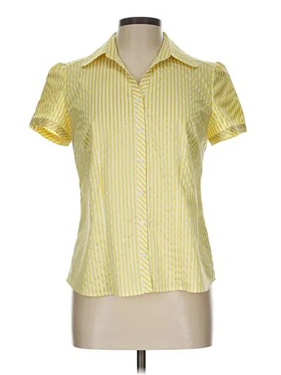 Pre-owned Style & Co Short Sleeve Blouse In Yellow