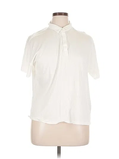Pre-owned Style & Co Short Sleeve Polo Shirt In White