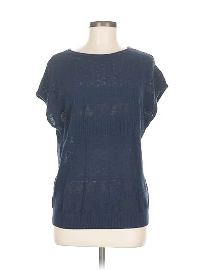 Pre-owned Style & Co Short Sleeve Top Blue Boatneck Tops