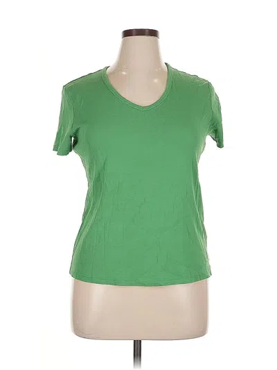 Pre-owned Style & Co Short Sleeve Top Green V Neck Tops