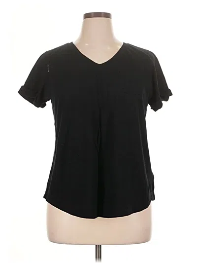 Pre-owned Style & Co Short Sleeve T-shirt In Black