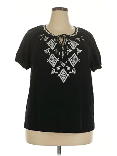 Pre-owned Style & Co Short Sleeve T-shirt In Black