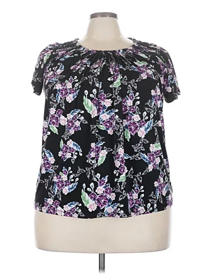 Pre-owned Style & Co Short Sleeve T-shirt In Black