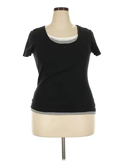 Pre-owned Style & Co Short Sleeve T-shirt In Black