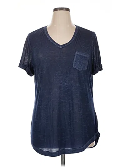 Pre-owned Style & Co Short Sleeve T-shirt In Blue