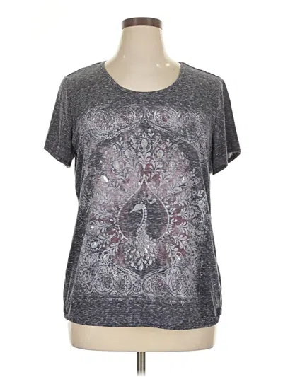 Pre-owned Style & Co Short Sleeve T-shirt In Gray