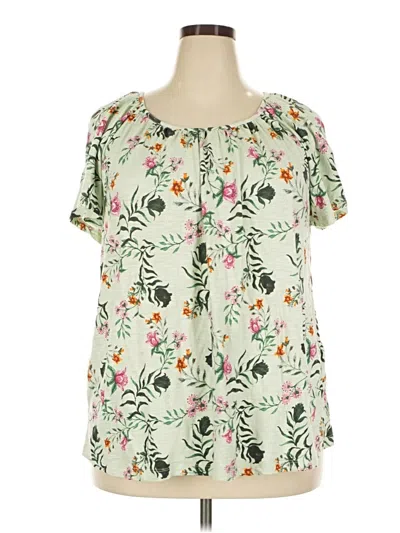 Pre-owned Style & Co Short Sleeve T-shirt In Green