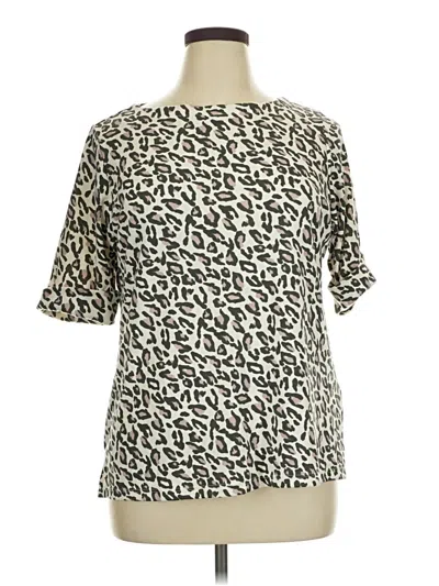 Pre-owned Style & Co Short Sleeve T-shirt In Ivory