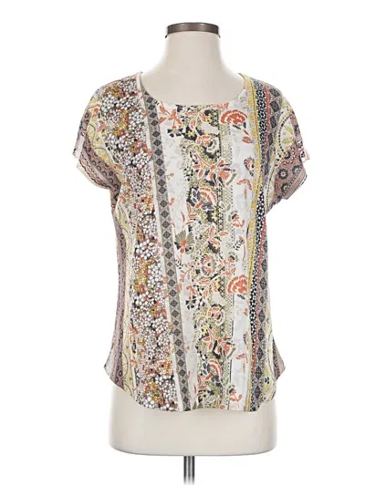 Pre-owned Style & Co Short Sleeve T-shirt In Ivory
