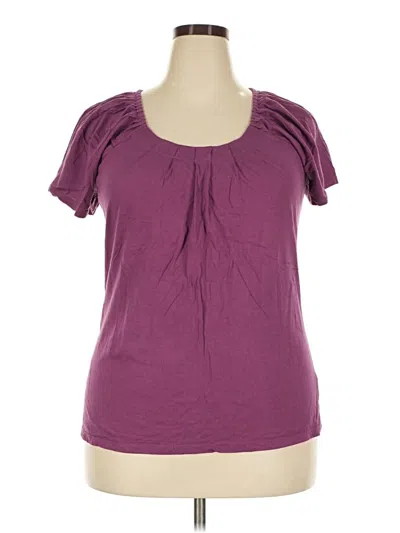 Pre-owned Style & Co Short Sleeve T-shirt In Purple