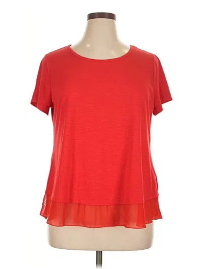 Pre-owned Style & Co Short Sleeve T-shirt In Red