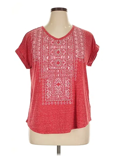 Pre-owned Style & Co Short Sleeve T-shirt In Red