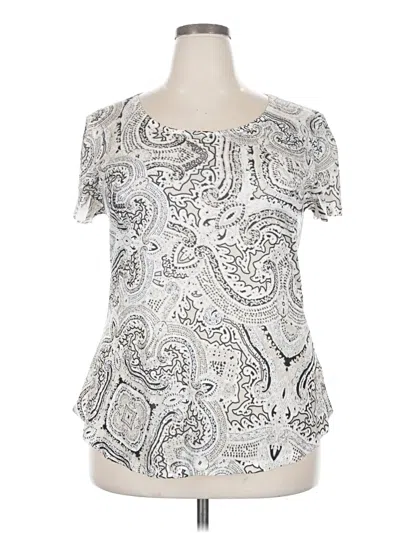 Pre-owned Style & Co Short Sleeve T-shirt In Silver