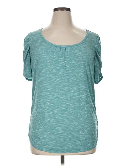 Pre-owned Style & Co Short Sleeve T-shirt In Teal