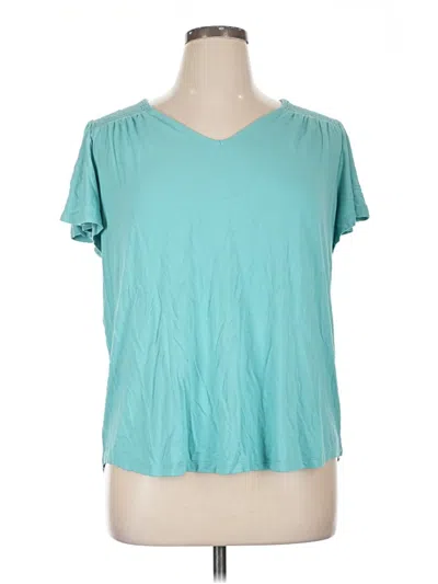 Pre-owned Style & Co Short Sleeve T-shirt In Teal