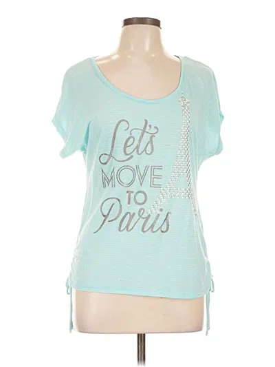 Pre-owned Style & Co Short Sleeve T-shirt In Teal