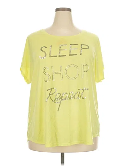 Pre-owned Style & Co Short Sleeve T-shirt In Yellow