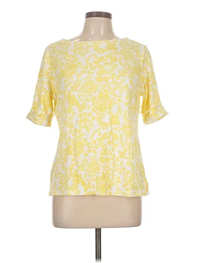 Pre-owned Style & Co Short Sleeve T-shirt In Yellow