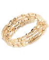 STYLE & CO SILVER-TONE BEADED MULTI-ROW COIL BRACELET, CREATED FOR MACY'S