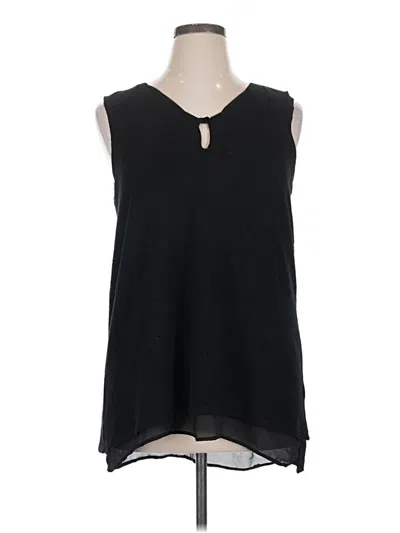 Pre-owned Style & Co Sleeveless Blouse In Black