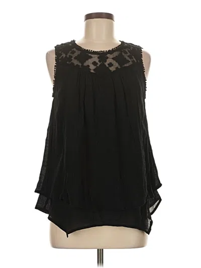 Pre-owned Style & Co Sleeveless Blouse In Black