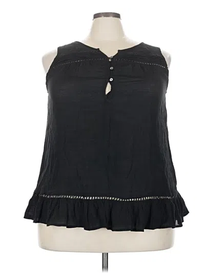 Pre-owned Style & Co Sleeveless Blouse In Black