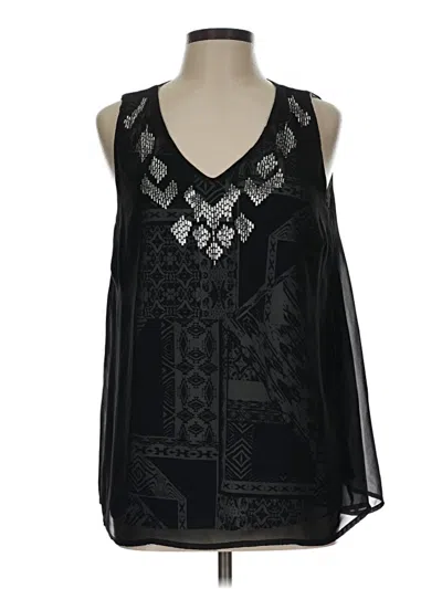 Pre-owned Style & Co Sleeveless Blouse In Black