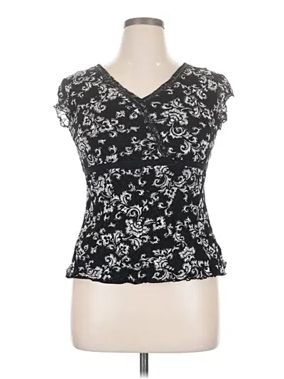 Pre-owned Style & Co Sleeveless Blouse In Black