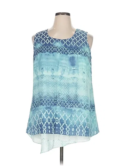 Pre-owned Style & Co Sleeveless Blouse In Blue