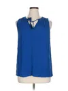 Style & Co Sleeveless Blouse In Blue