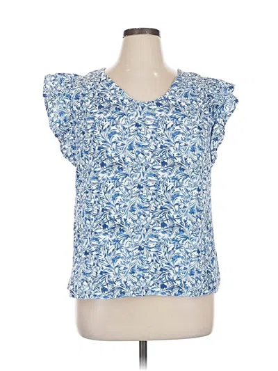 Style & Co Sleeveless Blouse In Blue
