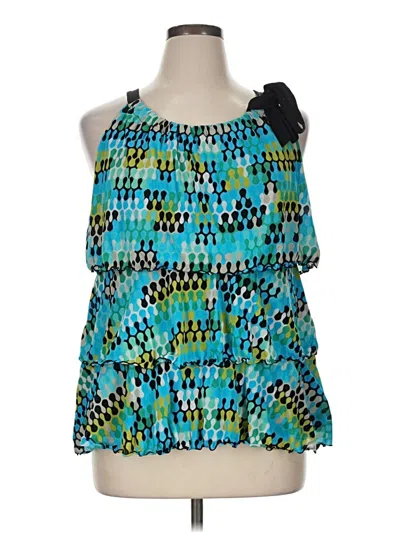Pre-owned Style & Co Sleeveless Blouse In Blue