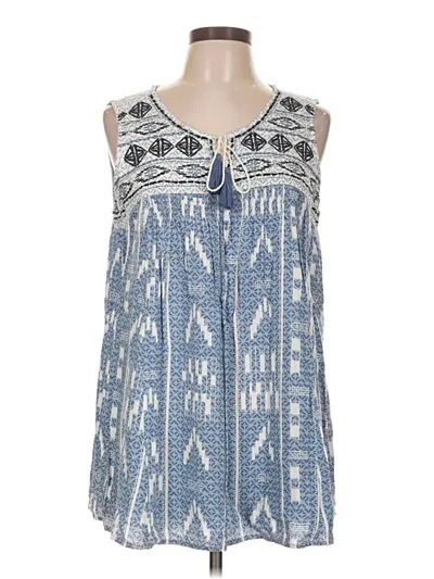Pre-owned Style & Co Sleeveless Blouse In Blue