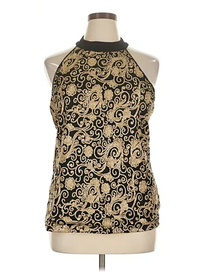Pre-owned Style & Co Sleeveless Blouse In Gold