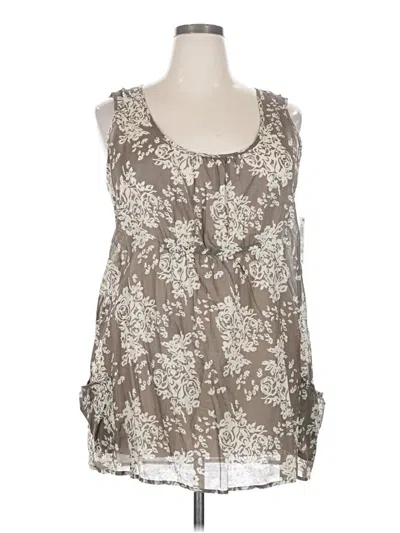 Pre-owned Style & Co Sleeveless Blouse In Gray
