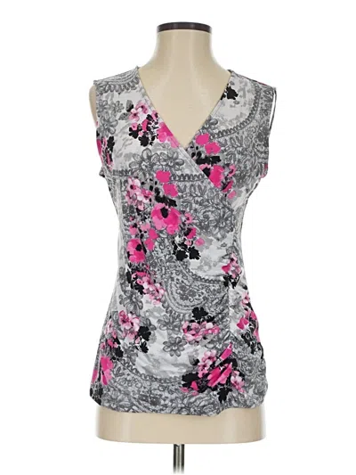 Pre-owned Style & Co Sleeveless Blouse In Gray