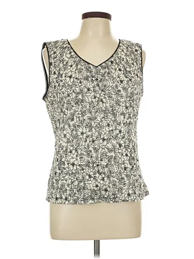 Pre-owned Style & Co Sleeveless Blouse In Ivory