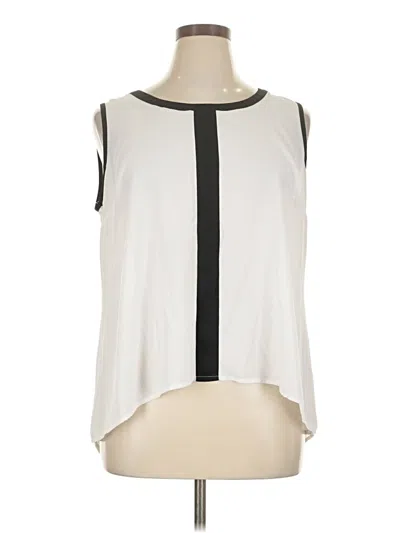 Pre-owned Style & Co Sleeveless Blouse In Ivory