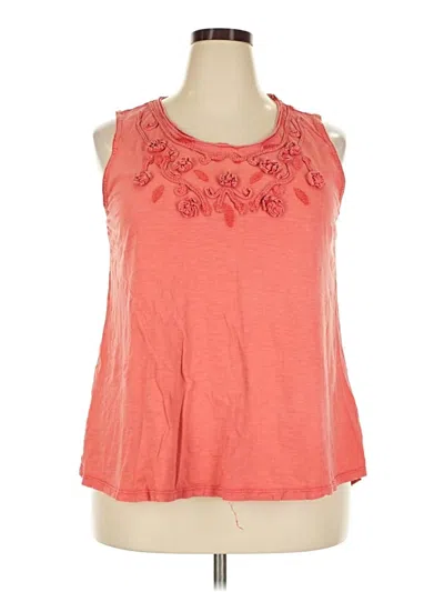 Pre-owned Style & Co Sleeveless Blouse In Orange